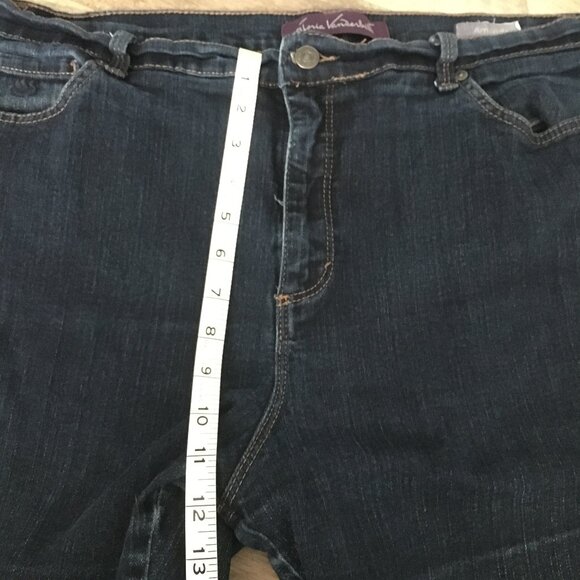 Gloria Vanderbilt Dark Blue Amanda Average Missy Denim Jeans 18 - Picture 8 of 10